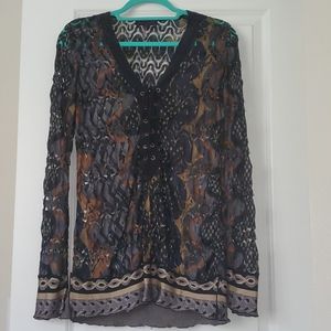 Hale Bob Lace Long Sleeve Shirt